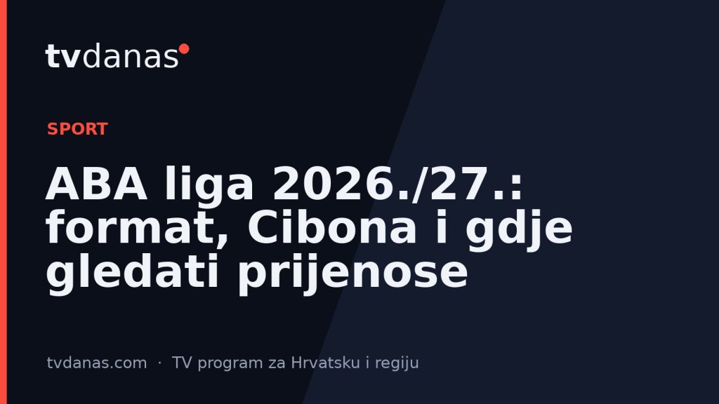 ABA liga 2026./27.: format, Cibona i gdje gledati prijenose