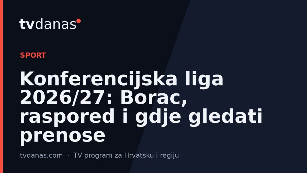 Konferencijska liga 2026/27: Borac, raspored i gdje gledati prenose
