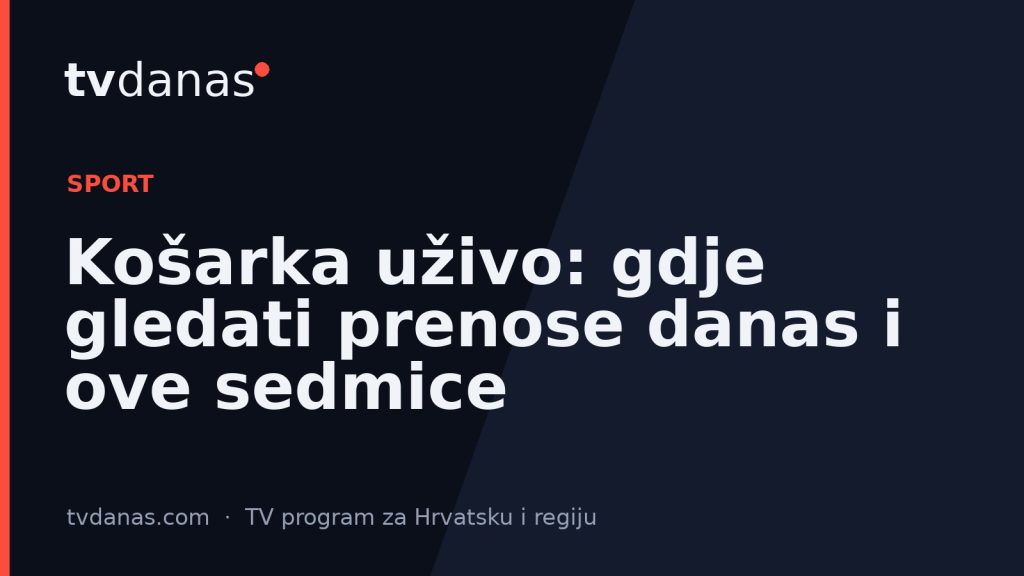 Košarka uživo: gdje gledati prenose danas i ove sedmice
