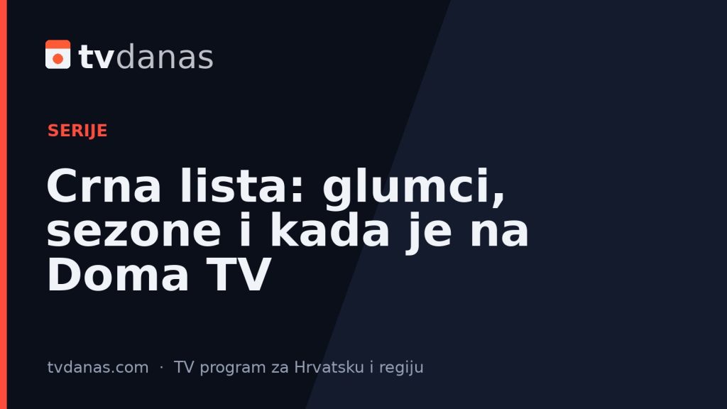 Crna lista: glumci, sezone i kada je na Doma TV