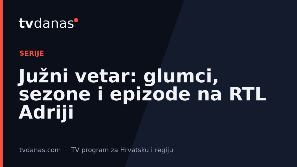 Južni vetar: glumci, sezone i epizode na RTL Adriji