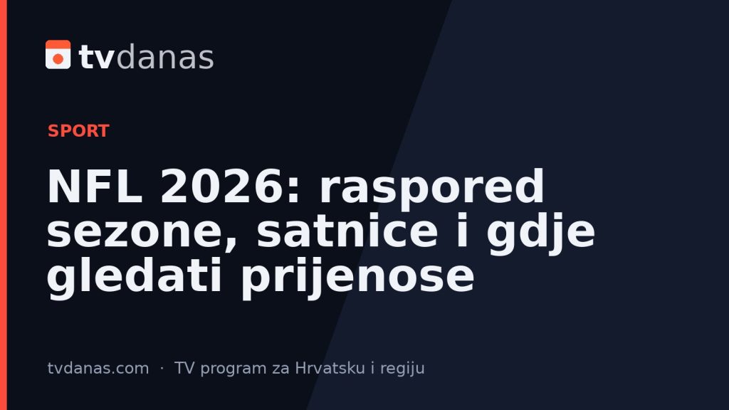 NFL 2026: raspored sezone, satnice i gdje gledati prijenose