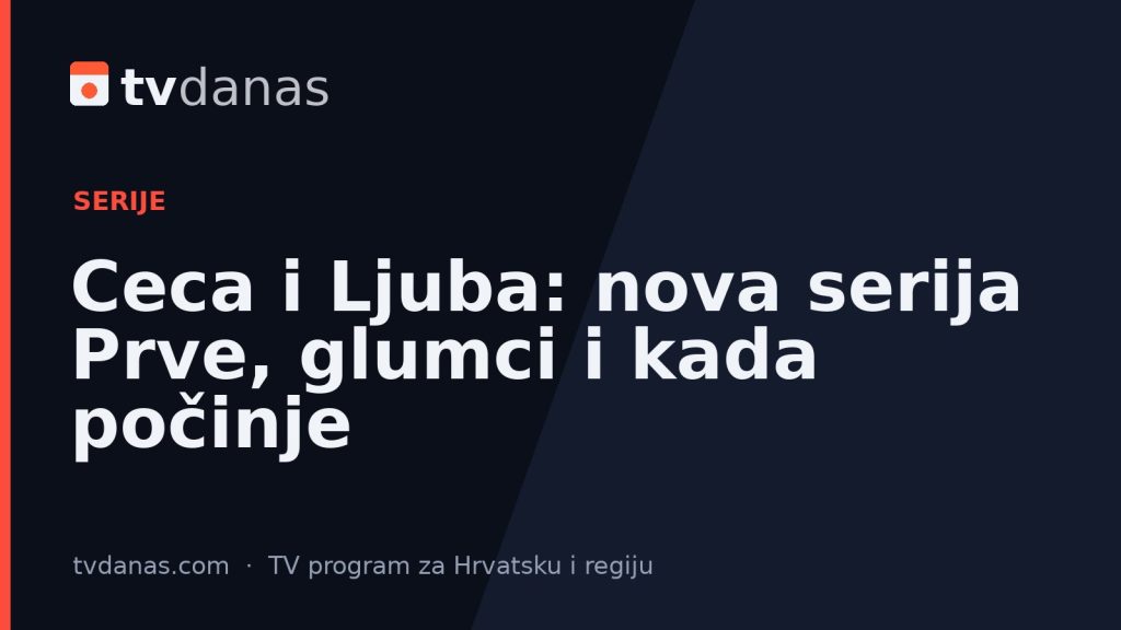 Ceca i Ljuba: nova serija Prve, glumci i kada počinje