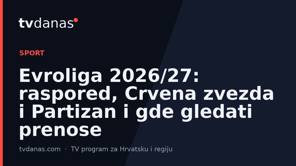 Evroliga 2026/27: raspored, Crvena zvezda i Partizan i gde gledati prenose