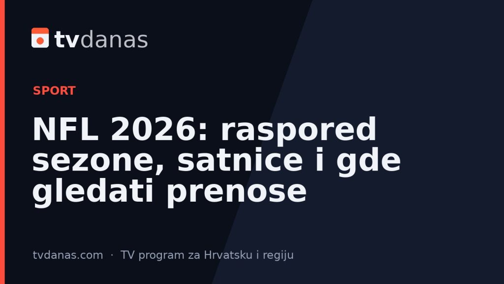 NFL 2026: raspored sezone, satnice i gde gledati prenose