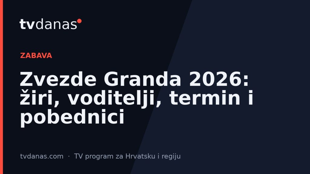 Zvezde Granda 2026: žiri, voditelji, termin i pobednici
