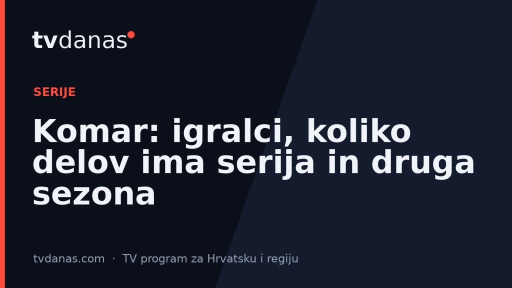 Komar: igralci, koliko delov ima serija in druga sezona