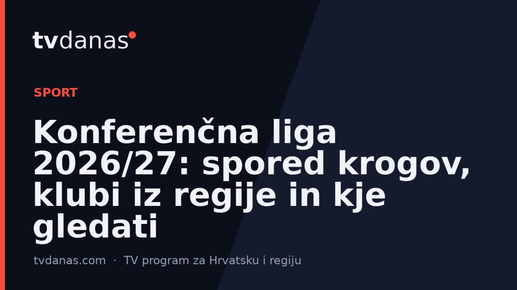 Konferenčna liga 2026/27: spored krogov, klubi iz regije in kje gledati